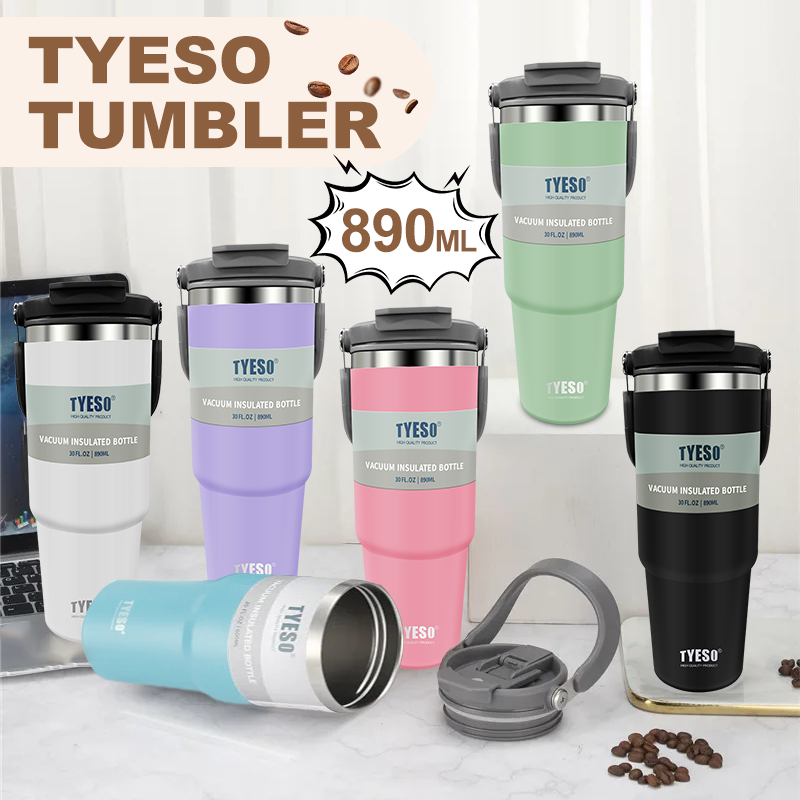 TYESO Tumbler Hot and Cold 900ML Water Bottle Tumbler with Straw ...