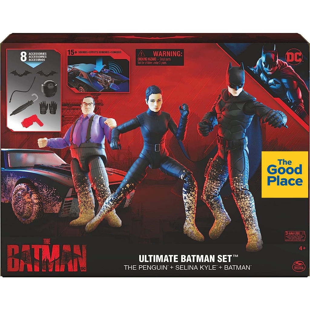 DC Comics The Batman 3-Pack: 4" Batman, Selina Kyle & The Penguin