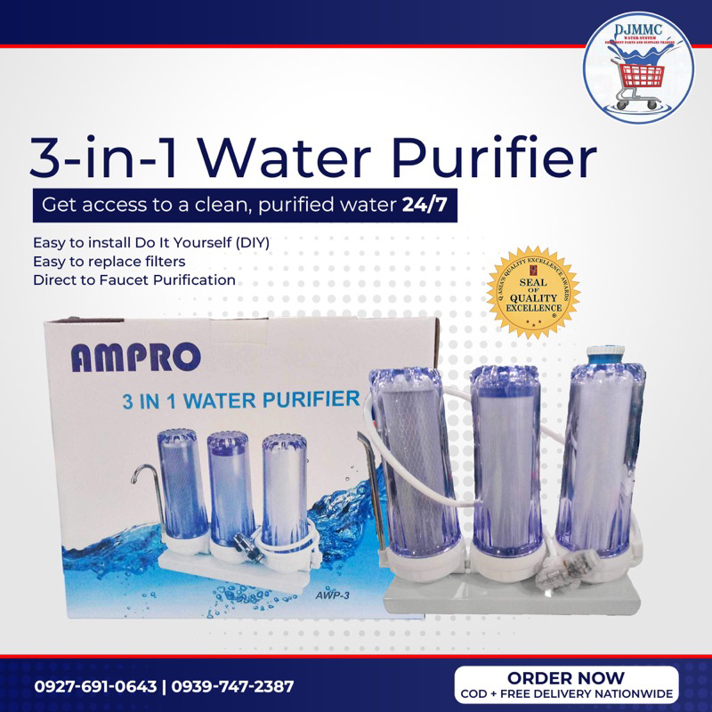 WATER PURIFIER 3 STAGES SL10 FDA Approved Shopee Philippines