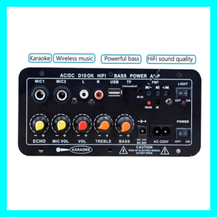 AC/DC D10 OK HIFI BASS POWER AMP, DigitaL Bluetooth Stereo Amplifier