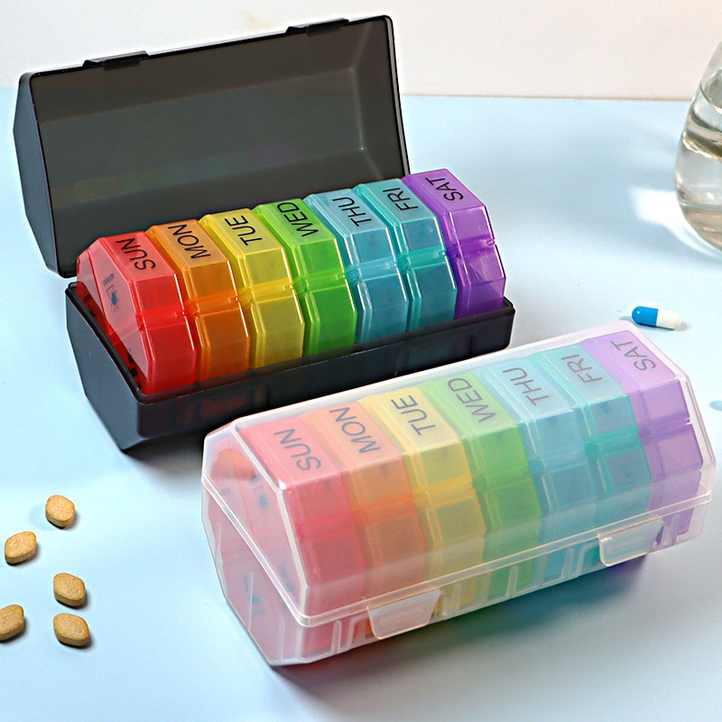 Pill Box Portable Storage Holder Color Container | Shopee Philippines