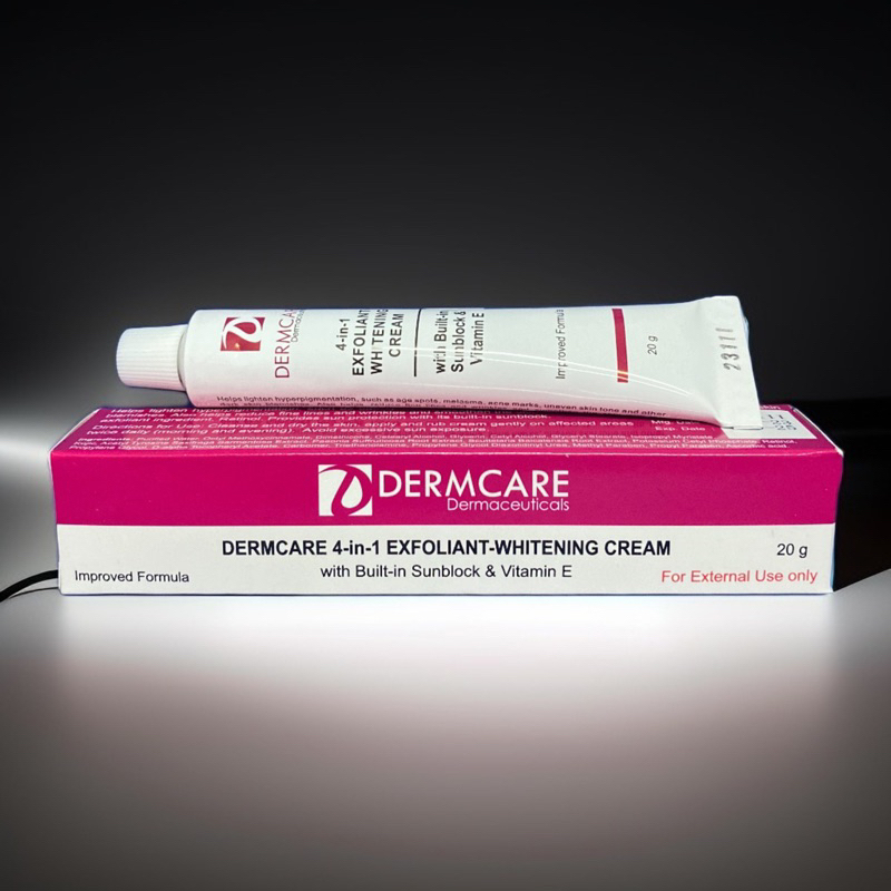 AUTHENTIC Dermcare 4in1 Exfoliant Whitening Cream 20g | Shopee Philippines