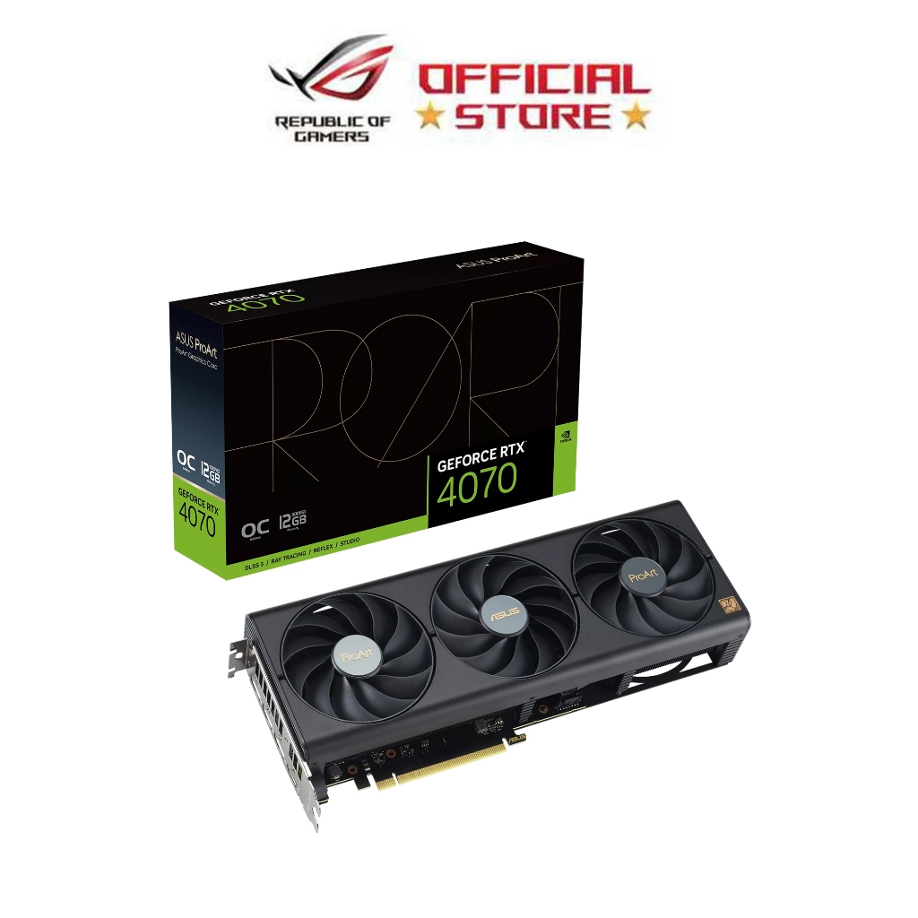 Asus ProArt GeForce RTX 4070 12GB GDDR6X OC Edition Graphics Card ...