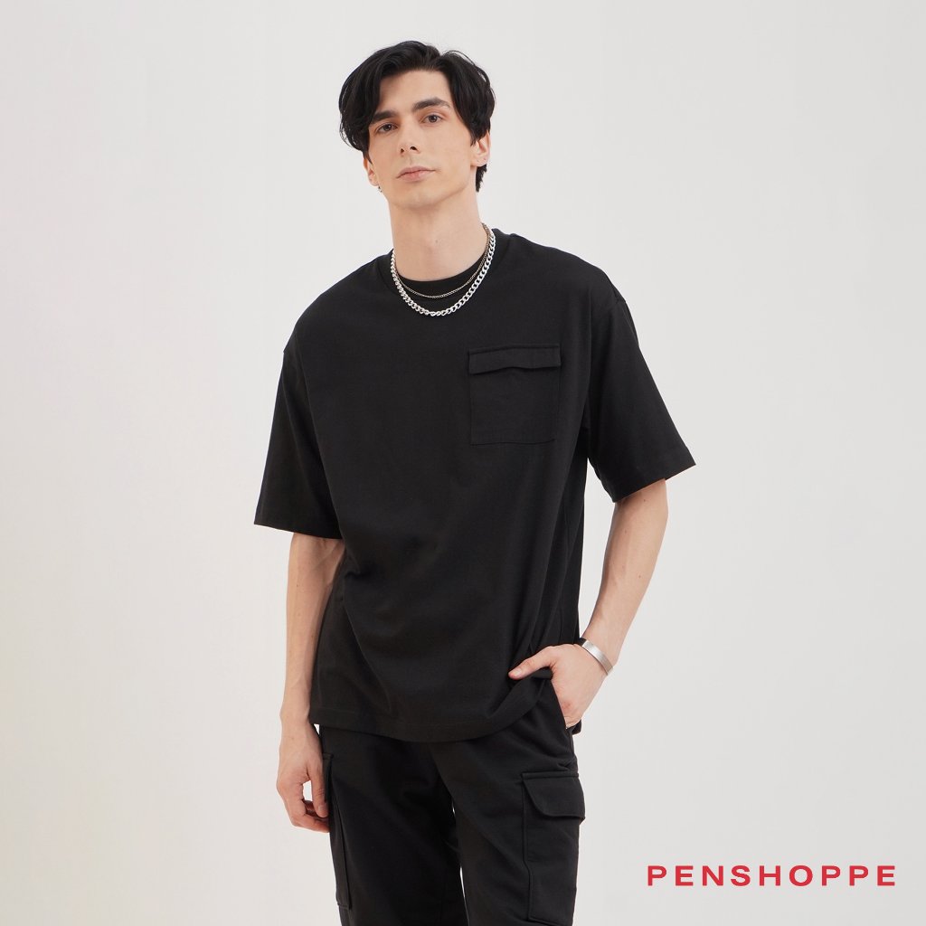 Penshoppe plain outlet black shirt