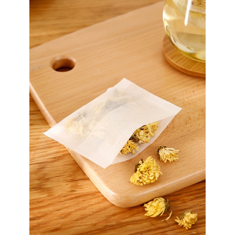 100pcs Tea Bag Filter Corn Fiber Fold Close Tea Bag Biodegraded Heat