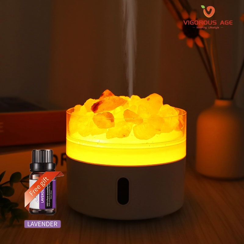 Salt Stone Air Humidifier Aroma Diffuser Ultrasonic Essential Oil 220ml