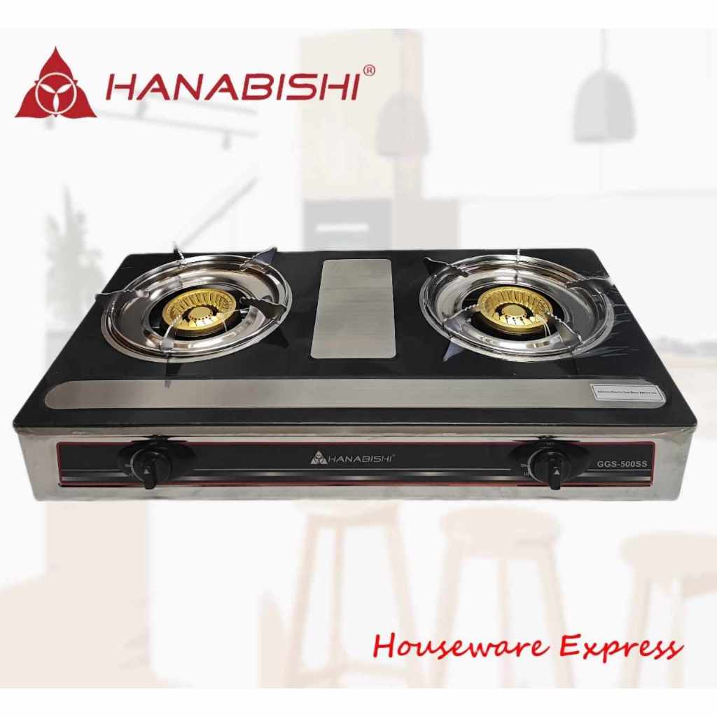 Hanabishi Double Burner Gas Stove GGS500SS Colorcoated/Stainless body