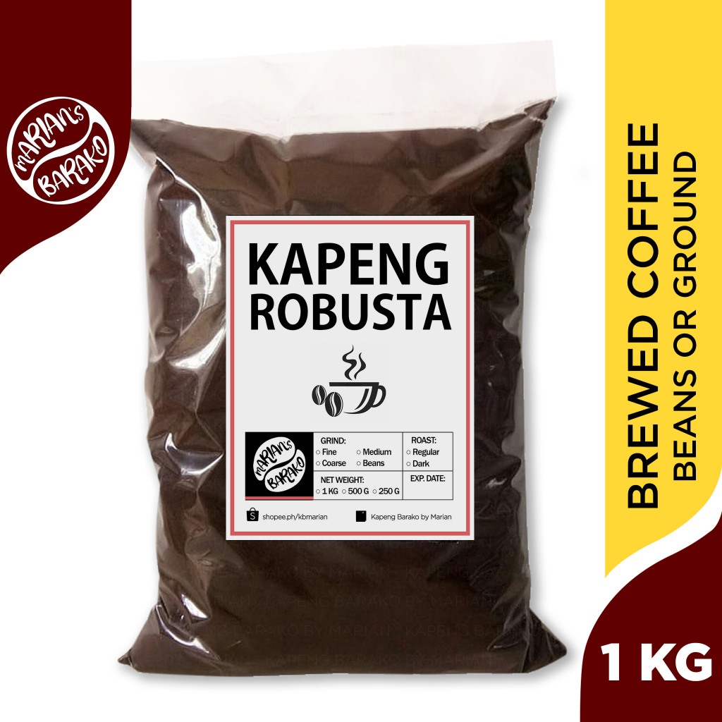 [KBM] Robusta Coffee Beans & Grounds (1 KG) [Kapeng Barako by Marian ...