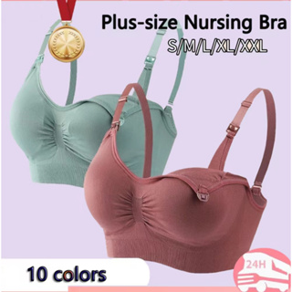 1pc Maternity Plus Size Nursing Bra With Adjustable Straps And Anti-Sagging  Function