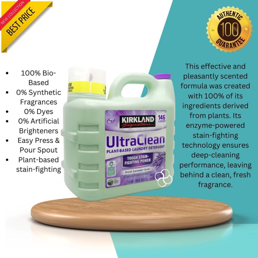 Kirkland Signature Ultra Clean Fresh Lavender Liquid Laundry Detergent ...
