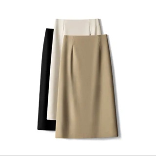 VESNA korean skirt high waist denim skirts with slit for woman skort high  waist midi skirt A-line