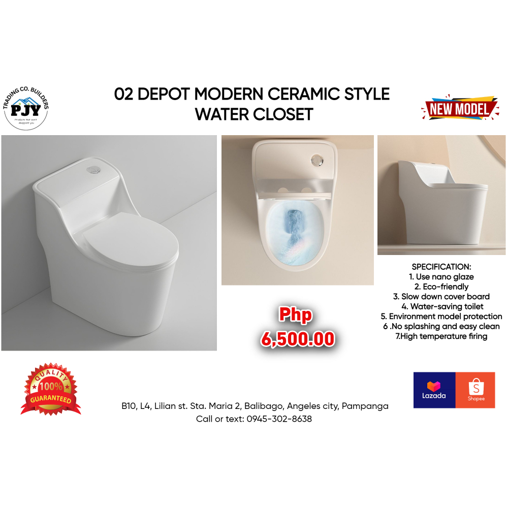 Full Ceramic Water Saving High quality Toilet Bowl Set with Seat Cover