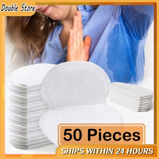 50pcs Disposable Ultra-Thin Breathable Sweat Pads For Underarms