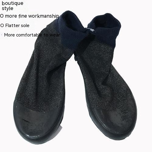 COD Paddy Rice Field Transplanting Shoes Tight Mouth Rubber Bottom ...