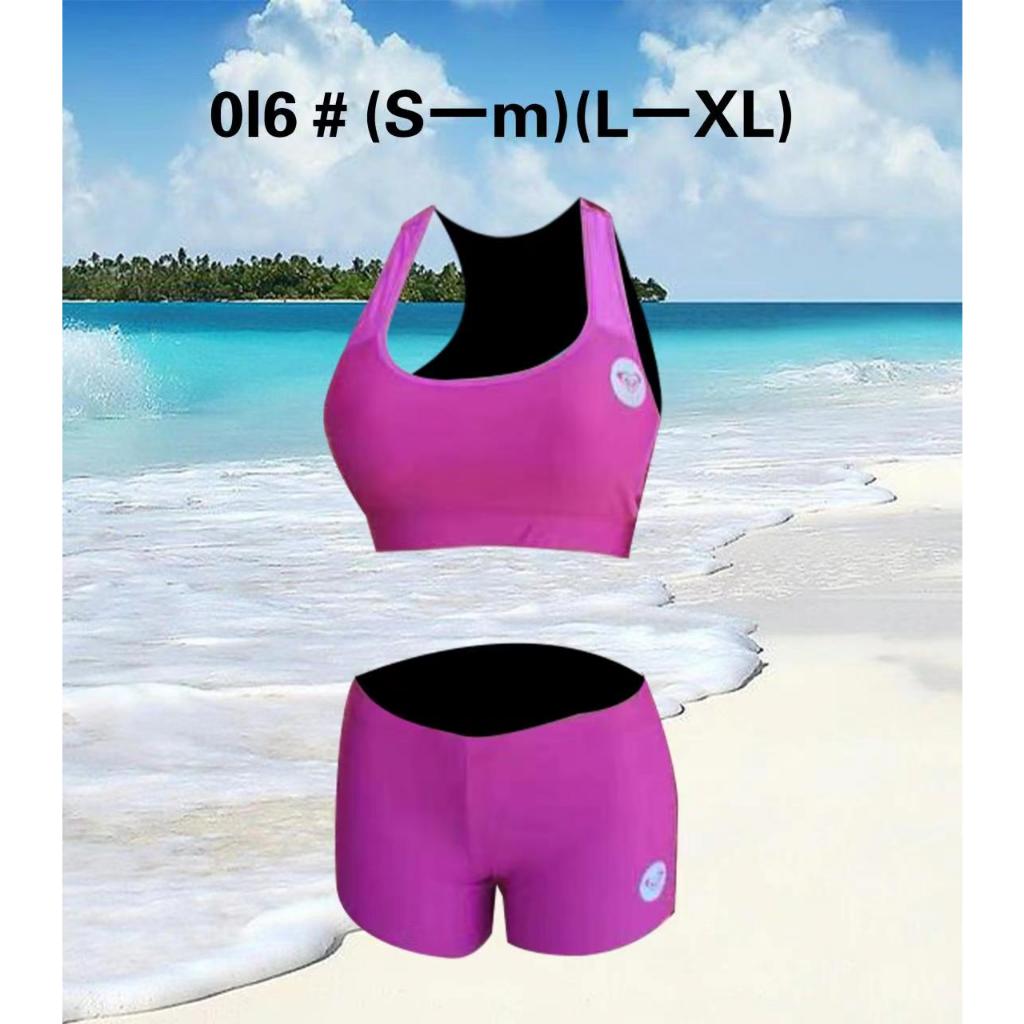 Women's plain swimsuit bro shorts swimwear bikini rash guard for girl(S ...