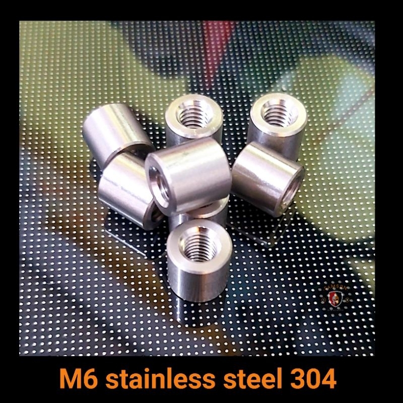 Stainless steel 304 extended round Nut joint connector M6 Shopee