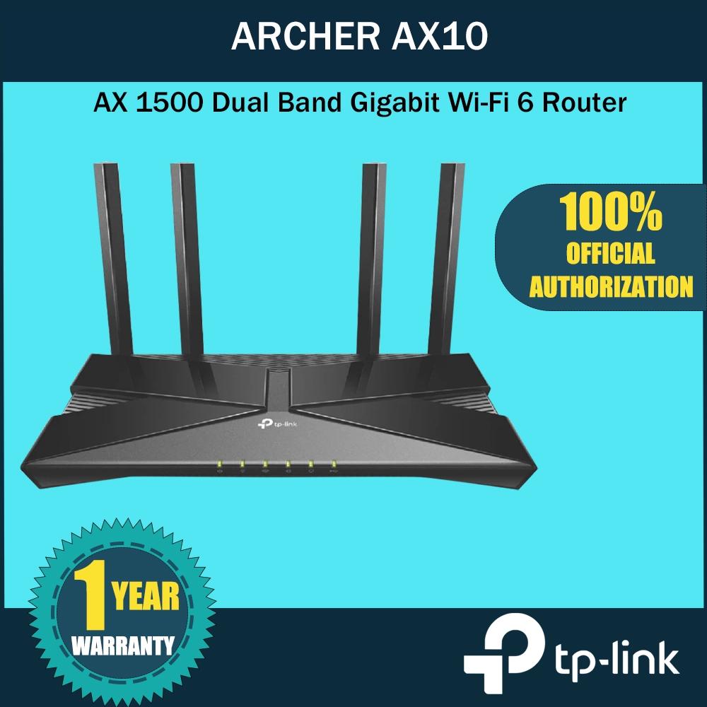 TP-Link Archer AX10 Wi-Fi 6 Router - AX1500Mbps Speed, OneMesh and ...