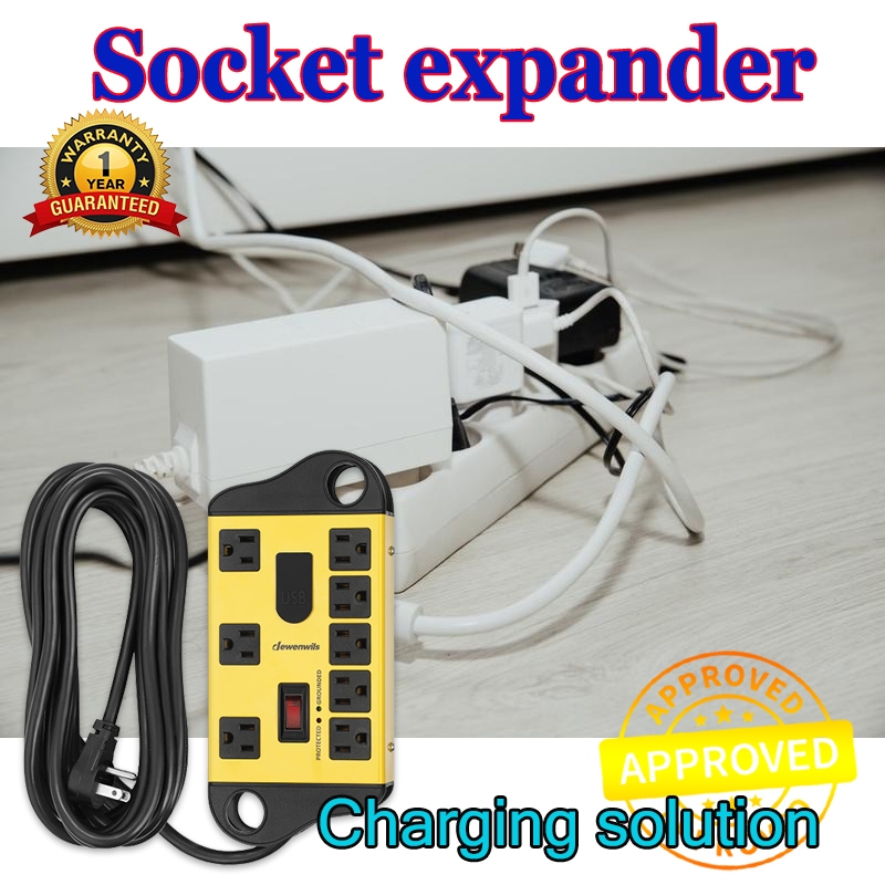 Best Universal Power Strip Cord Charger Outlets US Power Socket Extension with USB Ports Jacks