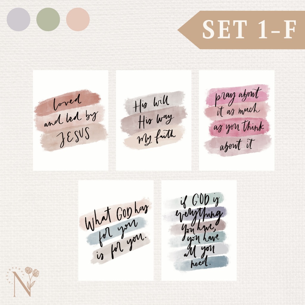 Set of 5 Postcards Art Prints Cards Illustrated Art Wall Decor Gift