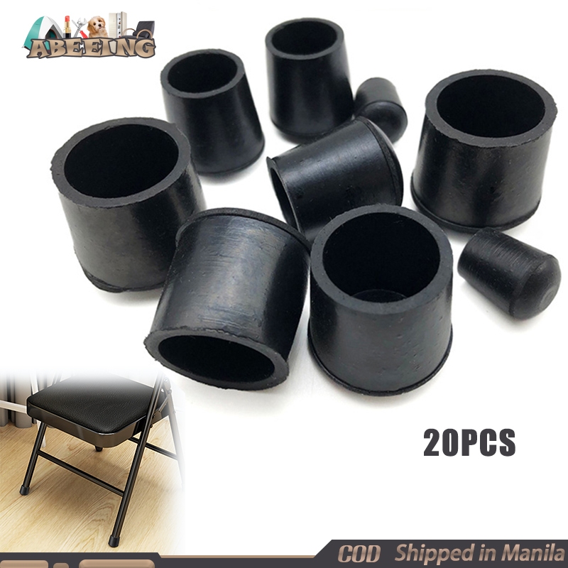 20Pcs Round Furniture Rubber Footing Chair Rubber Foot Cover Round Tube