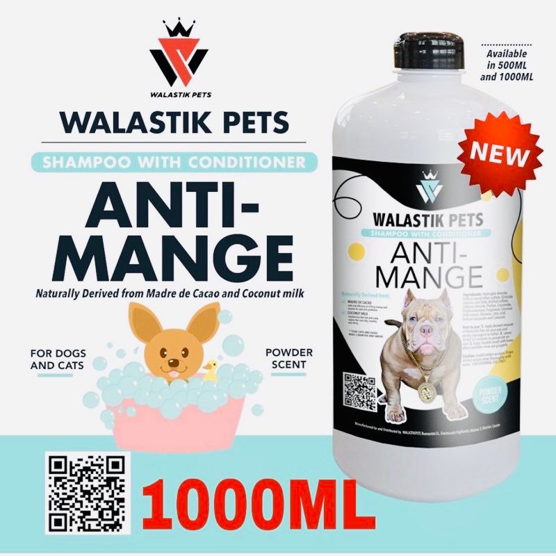 WALASTIK Pet Shampoo Anti Mange 1Liter | Shopee Philippines