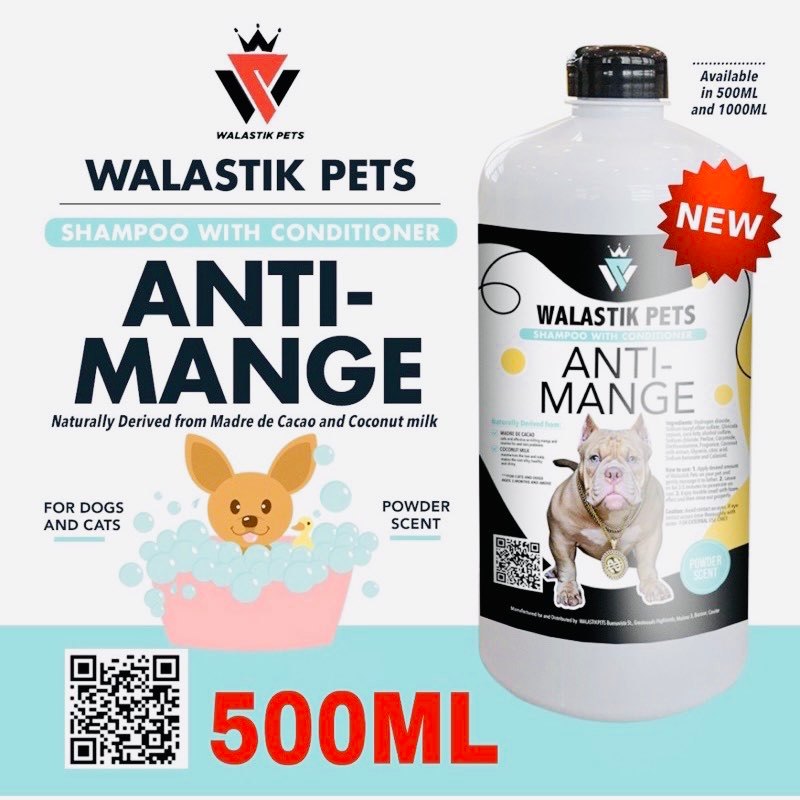 WALASTIK Pet Shampoo Anti Mange 500ml | Shopee Philippines