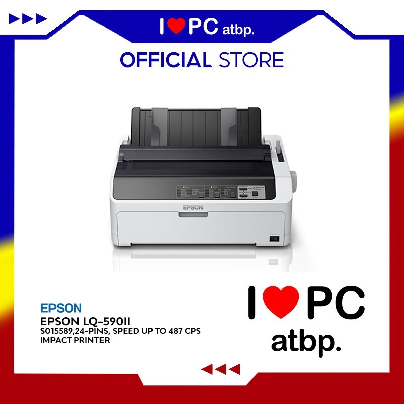 EPSON LQ590II Impact Printer (S015589,24pins, Print speeds up to 487