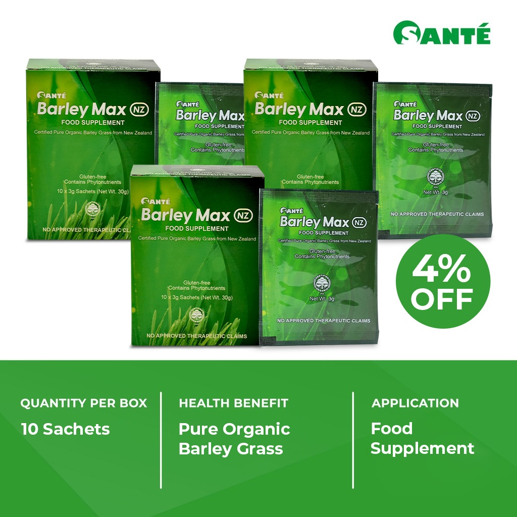 Sante Barley Max Powder (3g x 10 sachet) Organic Barley Grass NZ with