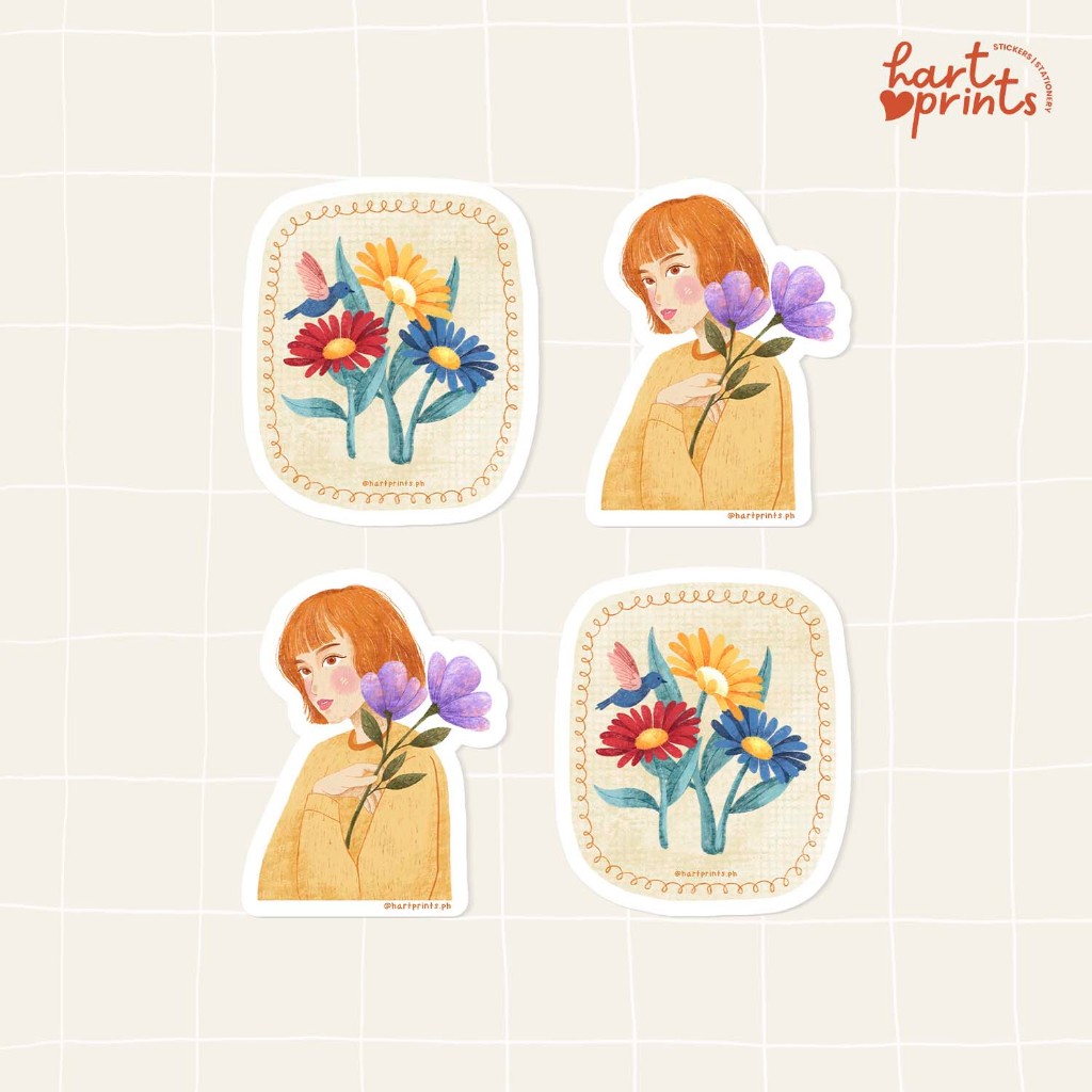 Spring Die-Cut Laminated Stickers | Laptop Sticker | Hartprints ...