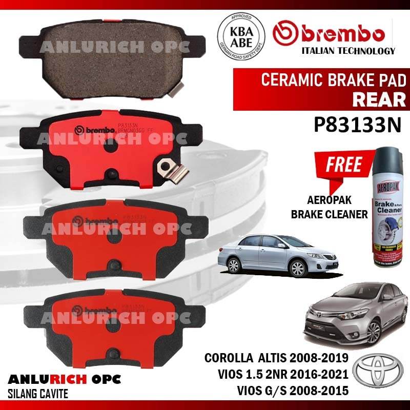 2016 toyota corolla sales s brake pads