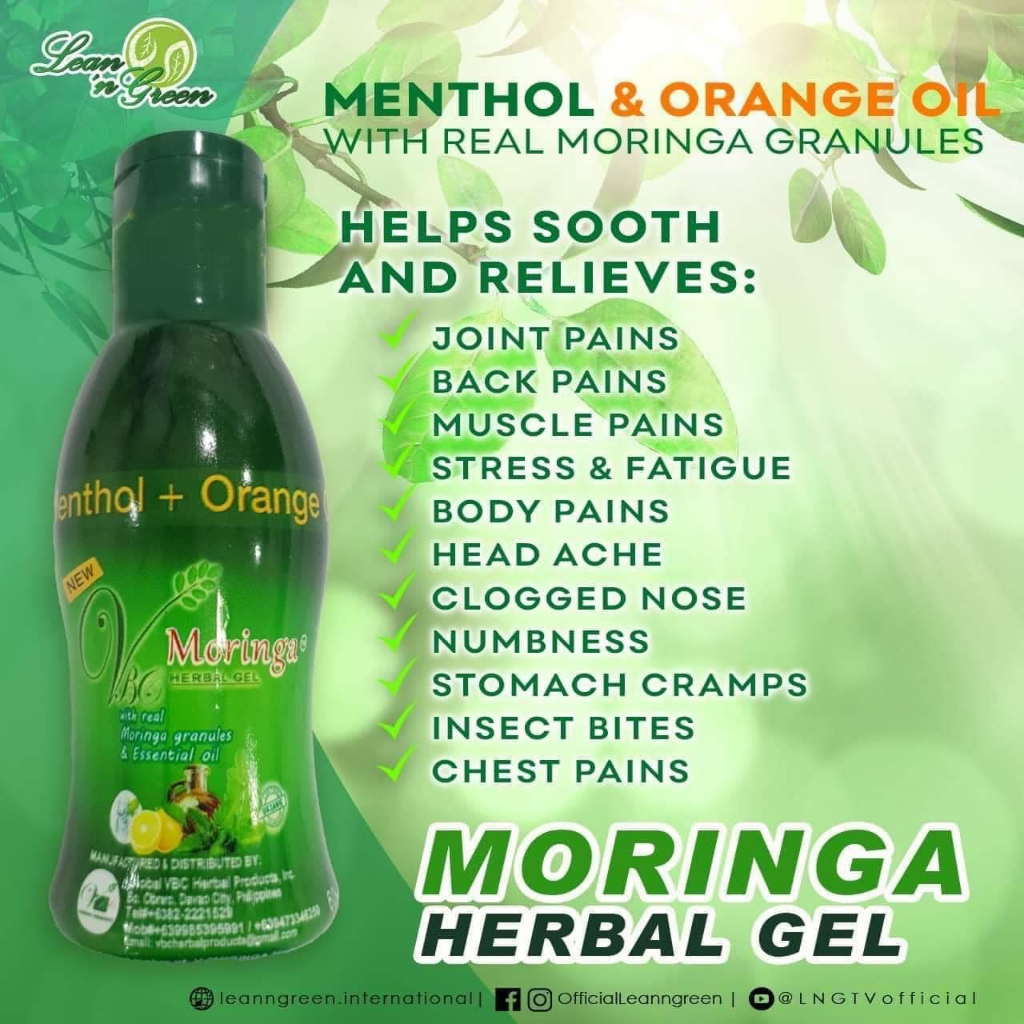 Moringa Herbal Gel with menthol plus orange oil Shopee Philippines