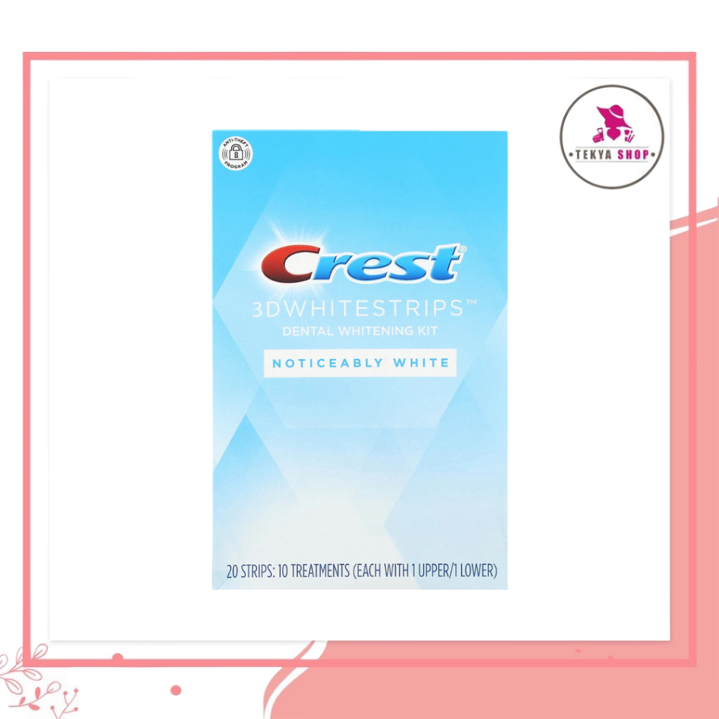 Crest, 3D Whitestrips Dental Whitening Kit Noticeably White, 20 Strips