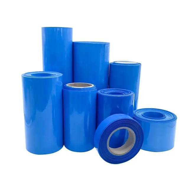 Gaine Thermorétractable PVC Pour Batteries - 350mm De Large, 2m De Long - Bleu