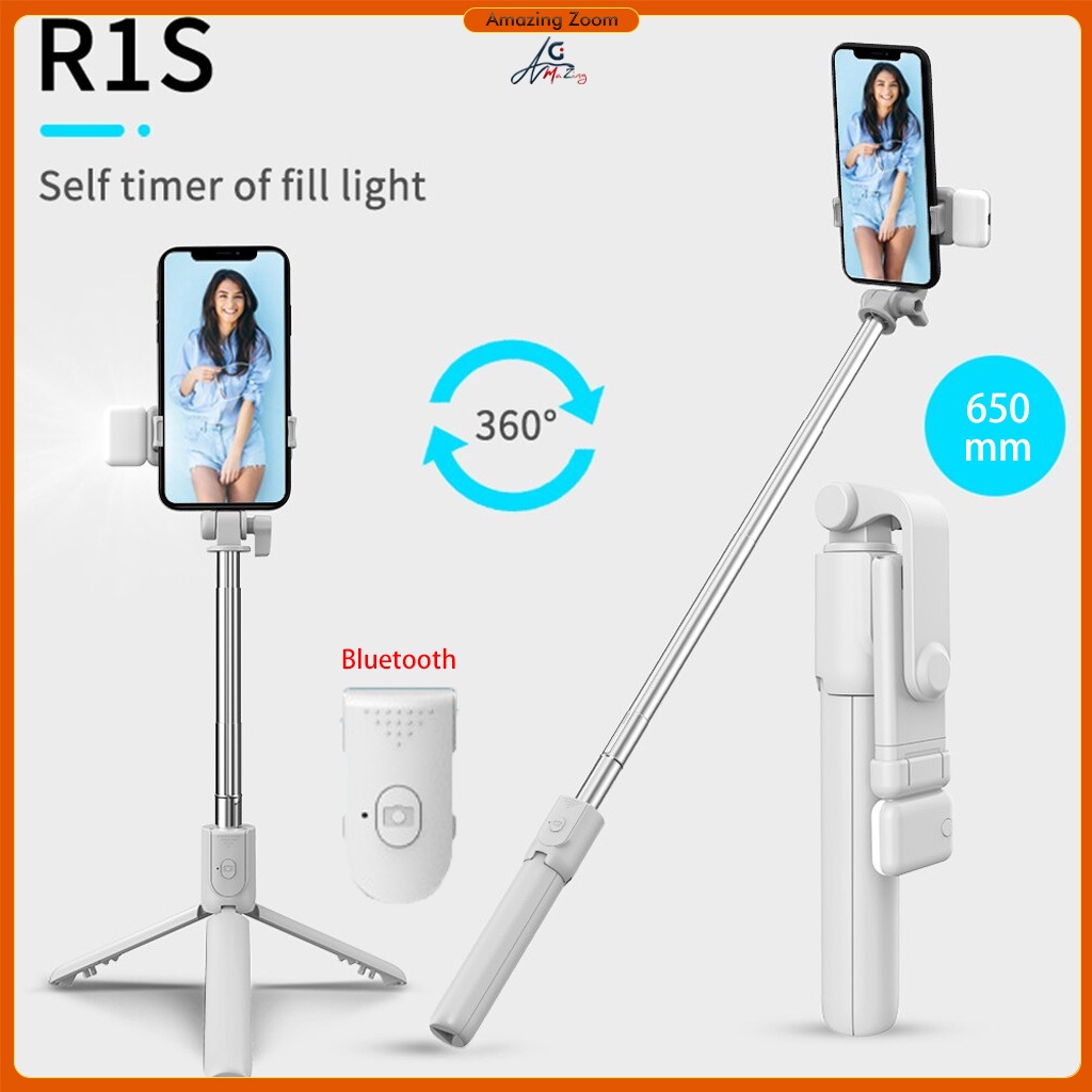 4 In 1 Selfie Stick With Fill Led Light Tripod Monopod Wireless