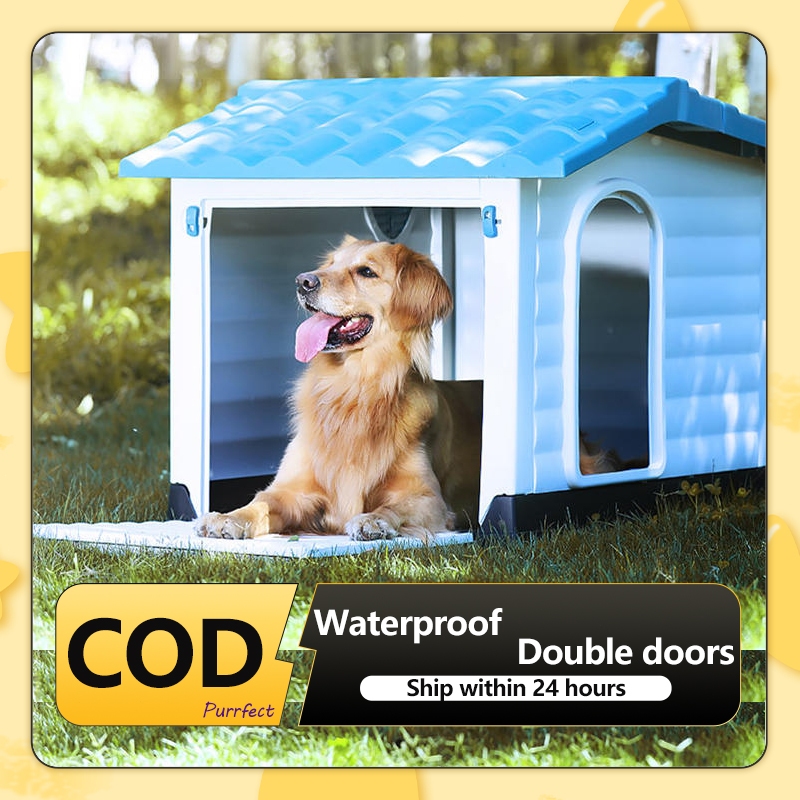 Dog kennel Outdoor Dog House rain proof sunscreen Large dog cat cage