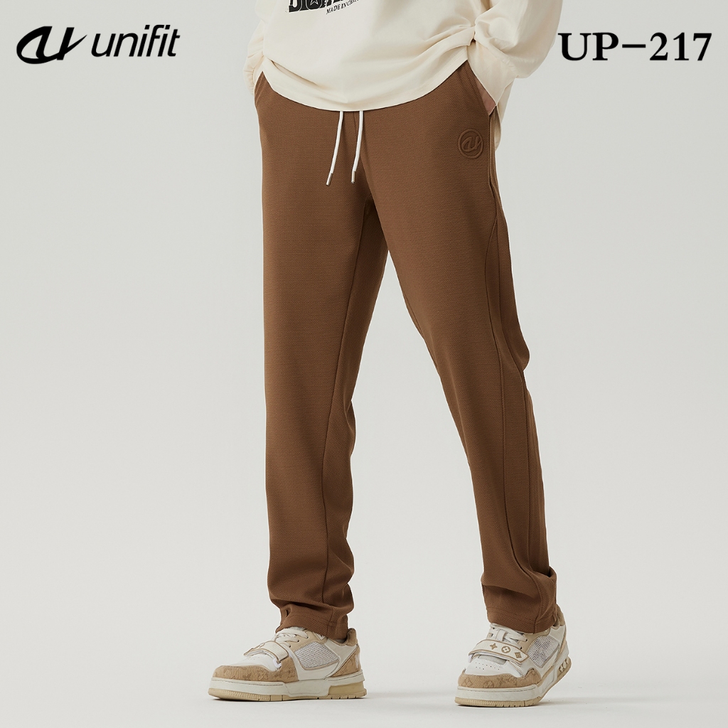 UNIFIT Mini Waffle Jogging Pants Men with Pockets Drawstring Straight