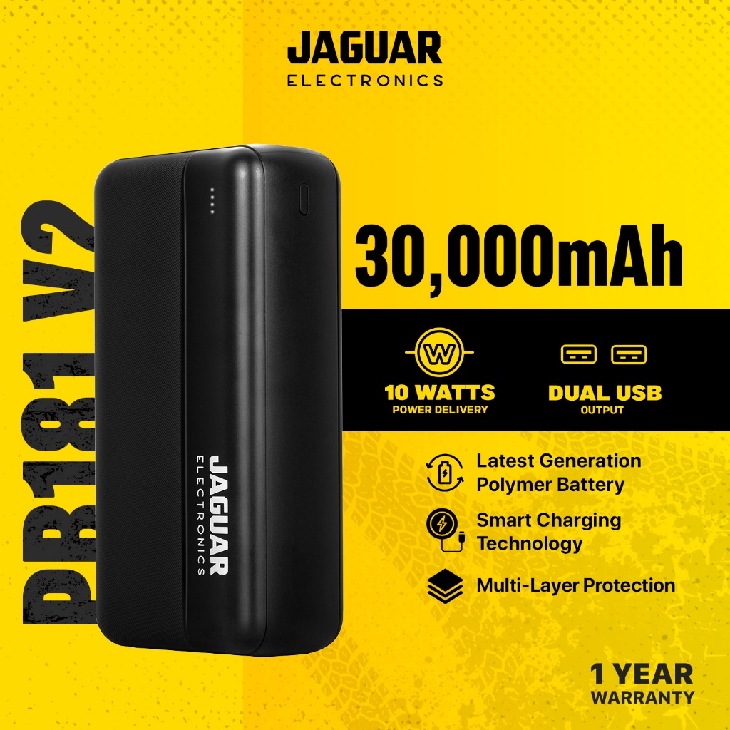 JAGUAR ELECTRONICS PB181 V2 30000mAh Power Bank Dual USB Output