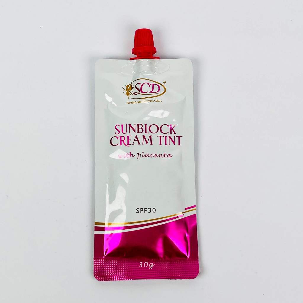 SCD Sunblock Cream Tint with Placenta 30gms sachet | Shopee Philippines