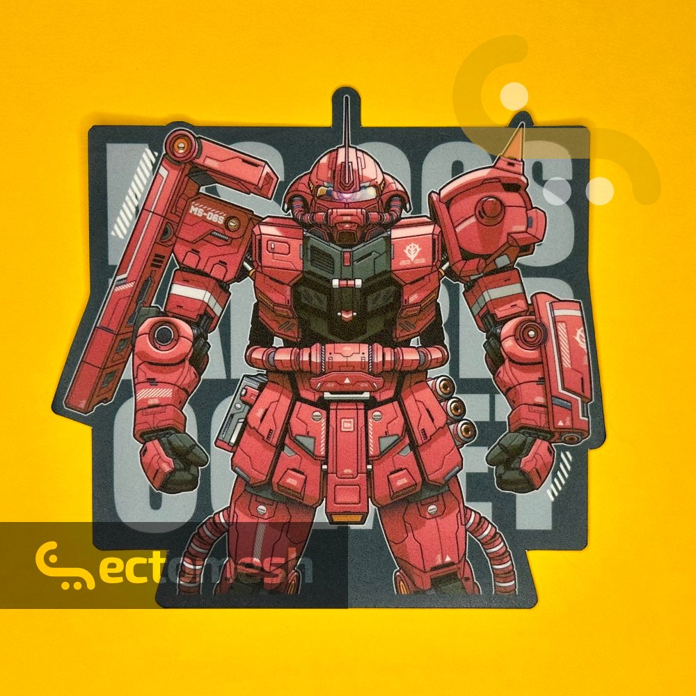 Char's Zaku II MS-06S - Car and Motorcycle Vinyl Waterproof Sticker by ...