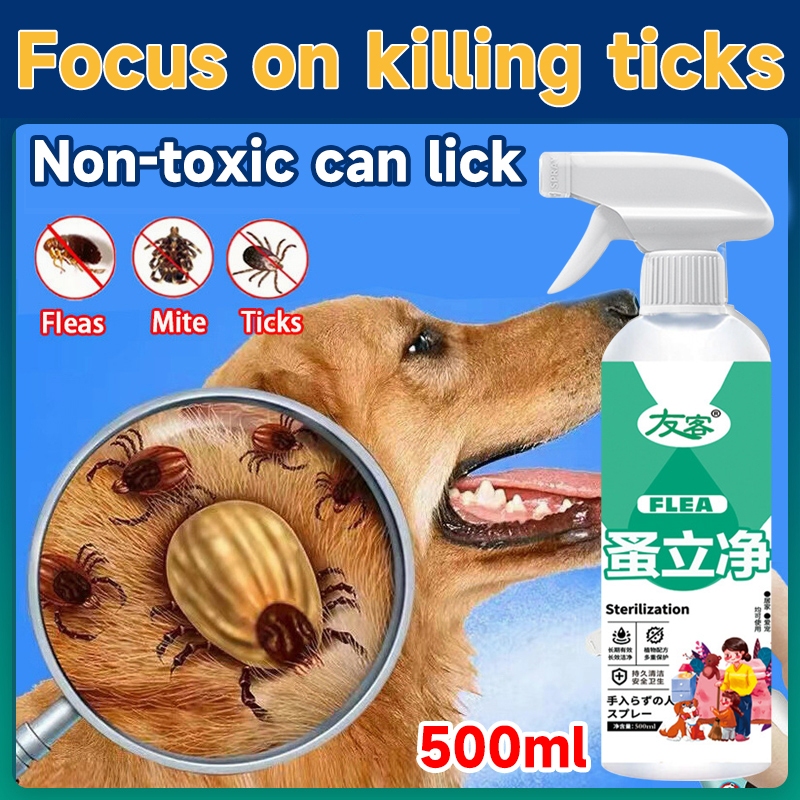 Dog Spray For Ticks Pet Fleas And Ticks Remover For Dogs Cats 500ML