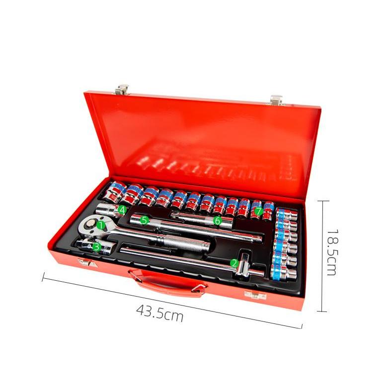 Tool sets Made in Germany 24PCS Socket SET 8mm to 32mm 1/2 Drive with Ratchets sockets Shopee