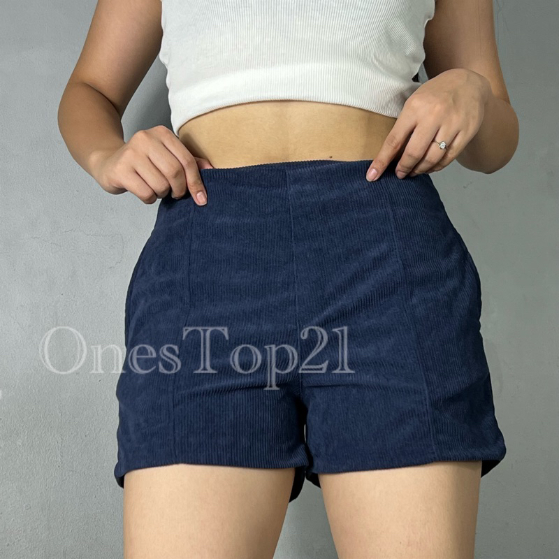 Corduroy High Waist Shortsmall Quality Shopee Philippines 2097