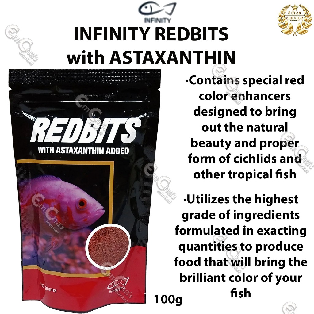 Aquarium Needs INFINITY REDBITS 100g Cichlid Color Intensifier Tropical ...