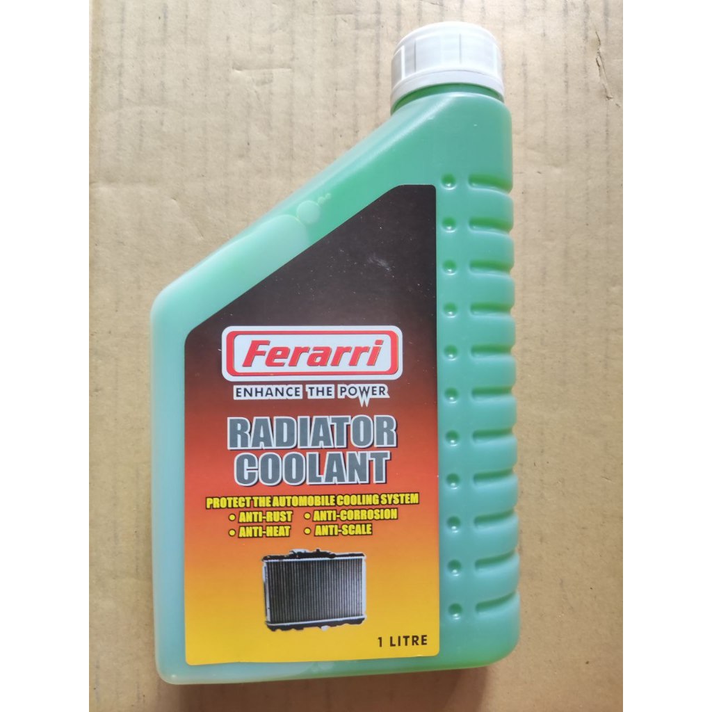 Ferarri Radiator Coolant Ready to Use 1 Liter GREEN or PINK Shopee