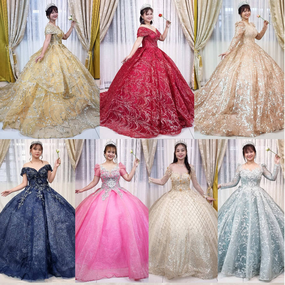 ACTUAL PHOTOS Ball Gowns for 18th Debut Prom Sagala Masquerade for teens ON HAND Part 2 Shopee Philippines