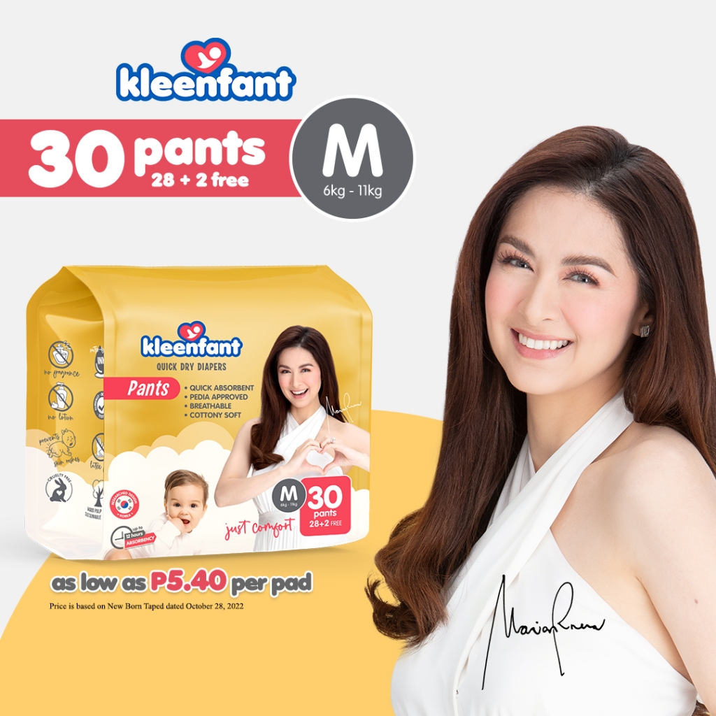 Kleenfant Diaper for Baby Pants Pull Up Medium3XL Pack of 1, 30 pad