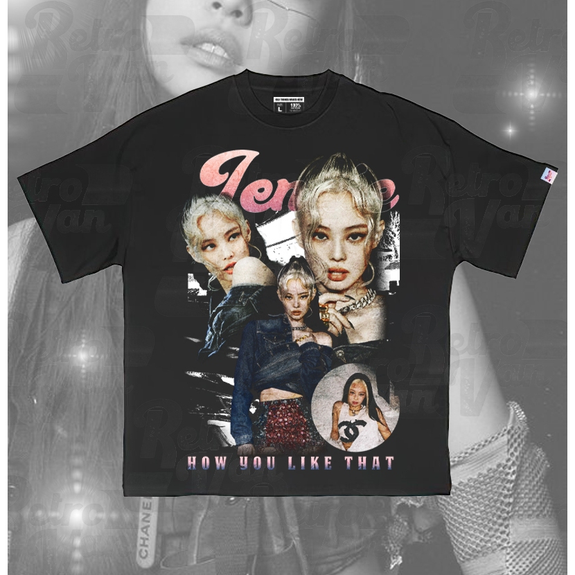 JENNIE BP VINTAGE BOOTLEG HALFTONE OVERSIZE SHIRT | Shopee Philippines