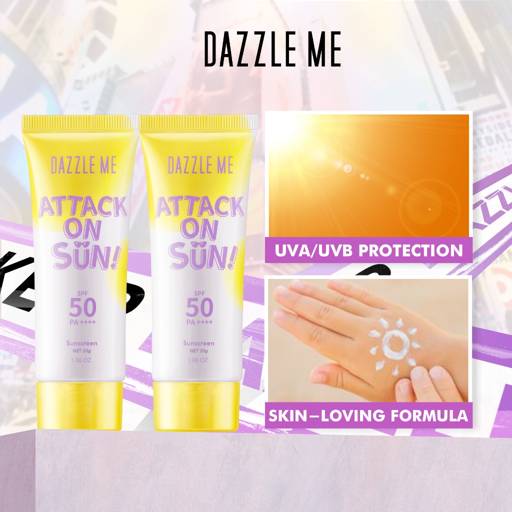 DAZZLE ME B1T1 Attack on Sun! Sunscreen SPF 50 PA ++++ Sunscreen