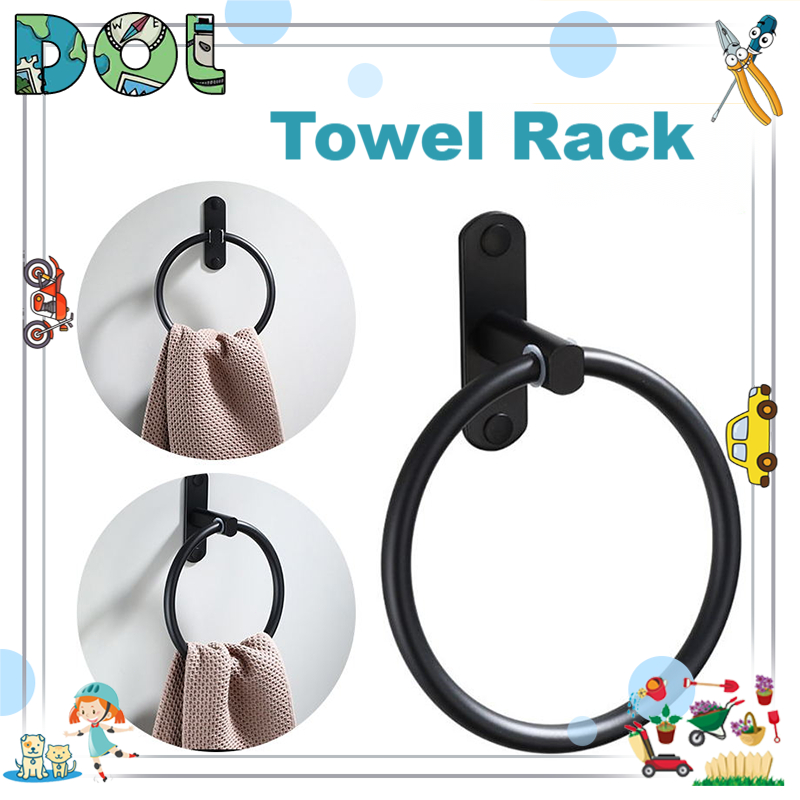 Towel Ring Bathroom Towel Rack Ring Round Space Aluminum Bathroom Towel ...