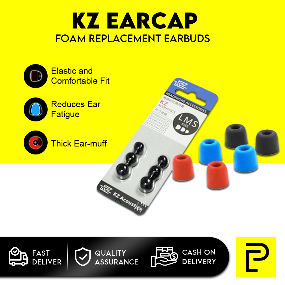 KZ Ear Cap InEar Earcaps Foam Earbud Tips L/M/S Shopee Philippines